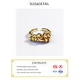 thumbnail image 2 of Anillo interwave de Plata de Ley 925 de alta calidad, anillo redondo clásico para dedo, regalo de joyería de compromiso de boda para mujer, 2 of 2
