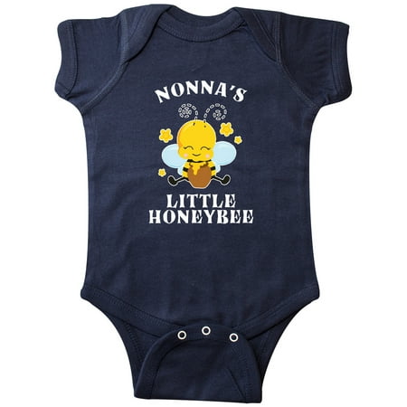 

Inktastic Cute Bee Nonna s Little Honeybee with Stars Gift Baby Boy or Baby Girl Bodysuit