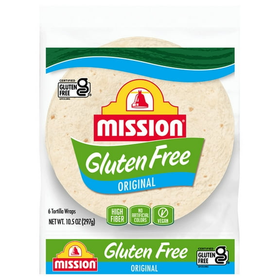 Mission Gluten Free Original Flour Tortillas, Soft Taco Size, 6 Count