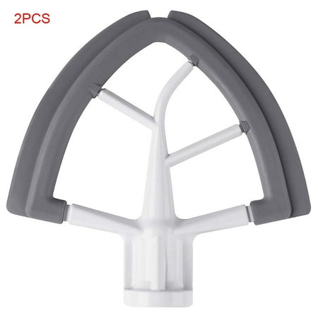 

FleinngHoz 2 Pieces Flat Beater Tilt-Head Silicone Mixer Paddle Electric Stirrer Shaft Replacement for Kitchenaid