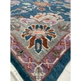 thumbnail image 6 of EORC T.BLUE / Gray Hand Knotted Wool Traditional Colorful Mahal Classic Rug, 8' x 10, 6 of 7