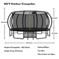 thumbnail image 6 of Mersco 16ft Trampoline for Kids Adults, Outdoor Pumpkin Trampoline with Enclosure Net, Basketball Hoop and Storage Bag,Black, 6 of 8