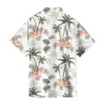 thumbnail image 6 of QHRMKOG Mens Hawaiian Shirts Short Sleeve Relaxed Fit Print Beach Shirts Light Tropical Holiday Button Down Hawaiian Shirt Summer Trendy Top White M, 6 of 6