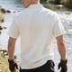 thumbnail image 3 of Mens Casual de Manga Corta Botón Abajo Camisas de Malla Elástica de Bolsillo Cuello de Vuelta de Verano, Camisas de Manga Corta para Hombre con Bolsillo, 3 of 7