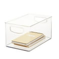thumbnail image 2 of iDesign Plastic Fridge and Freezer Organizer Bin with Integrated Handles – 10" x 5" x 6", Clear, 2 of 5