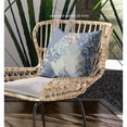 thumbnail image 7 of Arizona Floral Patches Suede Zippered Pillow with Insert in Gray Blue 20 x 20, 7 of 7