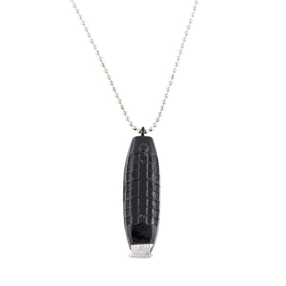 MD Clipper Necklace & Key Ring Black