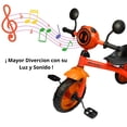 thumbnail image 3 of Triciclo Infantil con Luz y Sonido, 3 a 5 Años - Naranja, 3 of 8