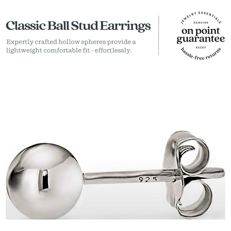 8mm sterling silver ball stud earrings store