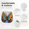 thumbnail image 6 of Picia Oil Painting Beautiful Butterfly Pattern Women's 2 in 1 Athletic Running Shorts High Waisted Workout Casual Gym Sweat Shorts with Comfy Liner Zipper Pockets-Small, 6 of 9