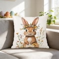 thumbnail image 1 of Uuiauoio Spring Easter Bunny Throw Pillow Covers Rabbit Decorative Pillows Case Soft Velvet Cushion Covers for Couch Sofa Patio Garden Spring Decor, 1 of 6
