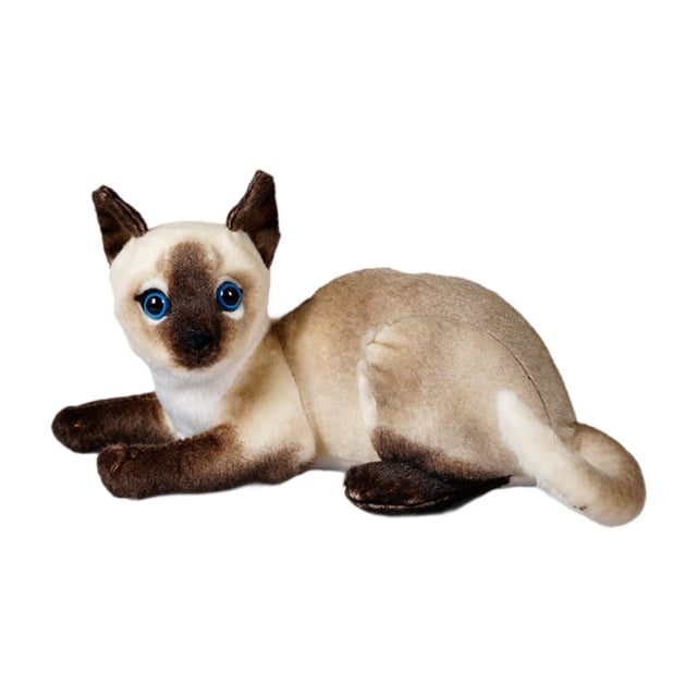 Juguete de peluche de gato, muñeco de gato de peluche abrazable, decoración para el hogar, gato realista de peluche Gato siamés 25cm
