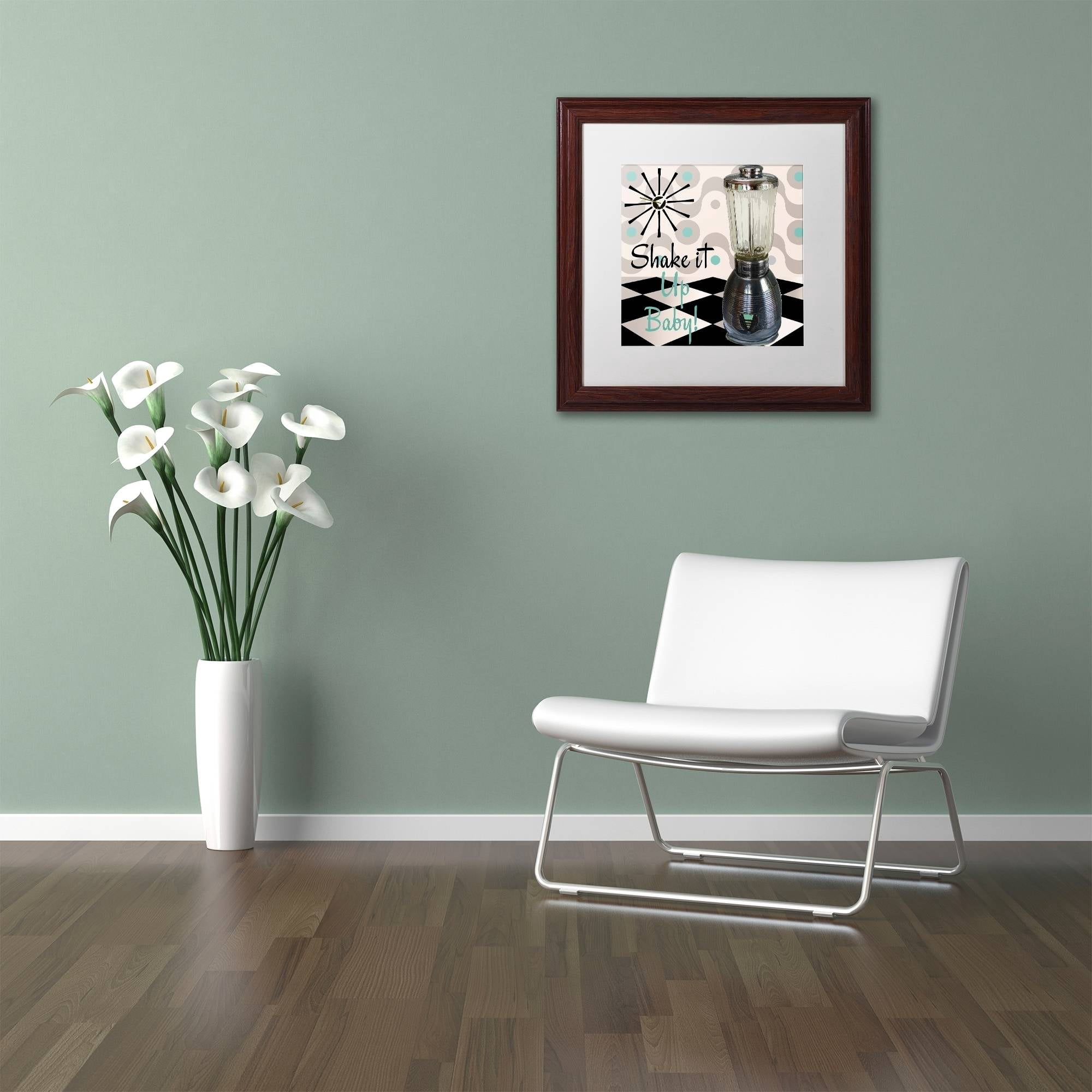Trademark Fine Art "Fifties Kitchen IV" Canvas Art by Color Bakery White Matte, Wood Frame