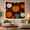 Ribbed Pumpkins, variant on Six Pumpkins and Gourds on Black Background, Cozy Folk Art for Nature Lovers, Botanical Wall Art, Thanksgiving Gift Tapestry Wall Hanging for Living Room and Dorm