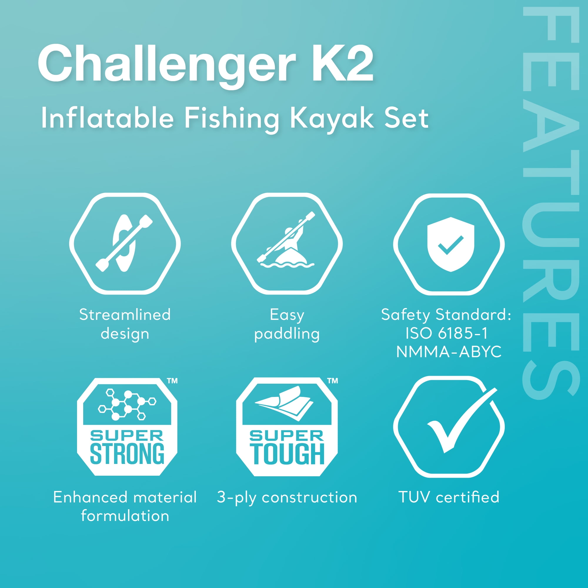 Intex Challenger K2 2-Person Inflatable Kayak and Accessory Kit Oars & Pump