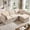Beige, variant on Guyou 87" Modular Sectional Cloud Couch, Chenille Upholstered Deep Seat Sofa Set with Removable Ottoman, Comfy Three-seater Sofa for Living Room, Brown