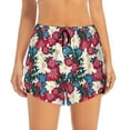 thumbnail image 4 of Lsque Beautiful Flower Printed Women's Running Shorts with Liner Pockets,Elastic Quick Dry Workout Athletic Gym Yoga Shorts,Womens High Waist Shorts-Large, 4 of 9