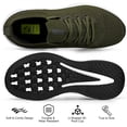 thumbnail image 4 of Zapatillas de tenis Puweco, ligeras, antideslizantes, para correr, color oliva 9US, 4 of 7
