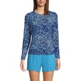 thumbnail image 3 of Lands' End Women's Crew Neck Long Sleeve Rash Guard UPF 50 Sun Protection Swim Tee, 3 of 3