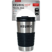 Keurig® 12oz Stainless Steel Insulated Coffee Travel Mug, Fits Under Any Keurig® K-Cup Pod Coffee Maker (including K-15/K-Mini), Silver