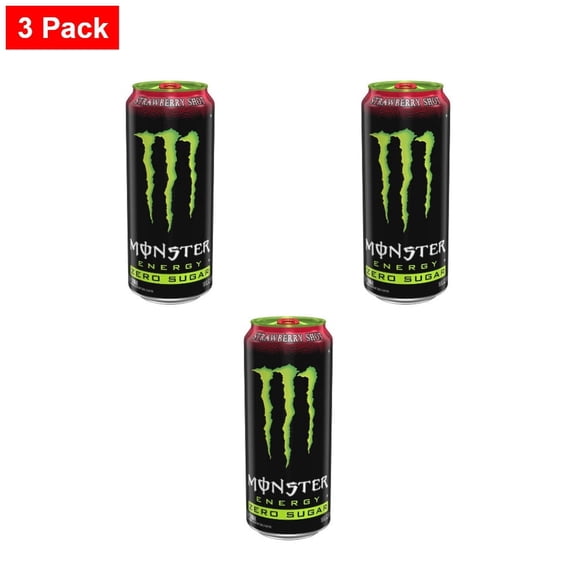 Monster Energy Strawberry Shot Zero Sugar Energy Drink - 16 fl oz Can