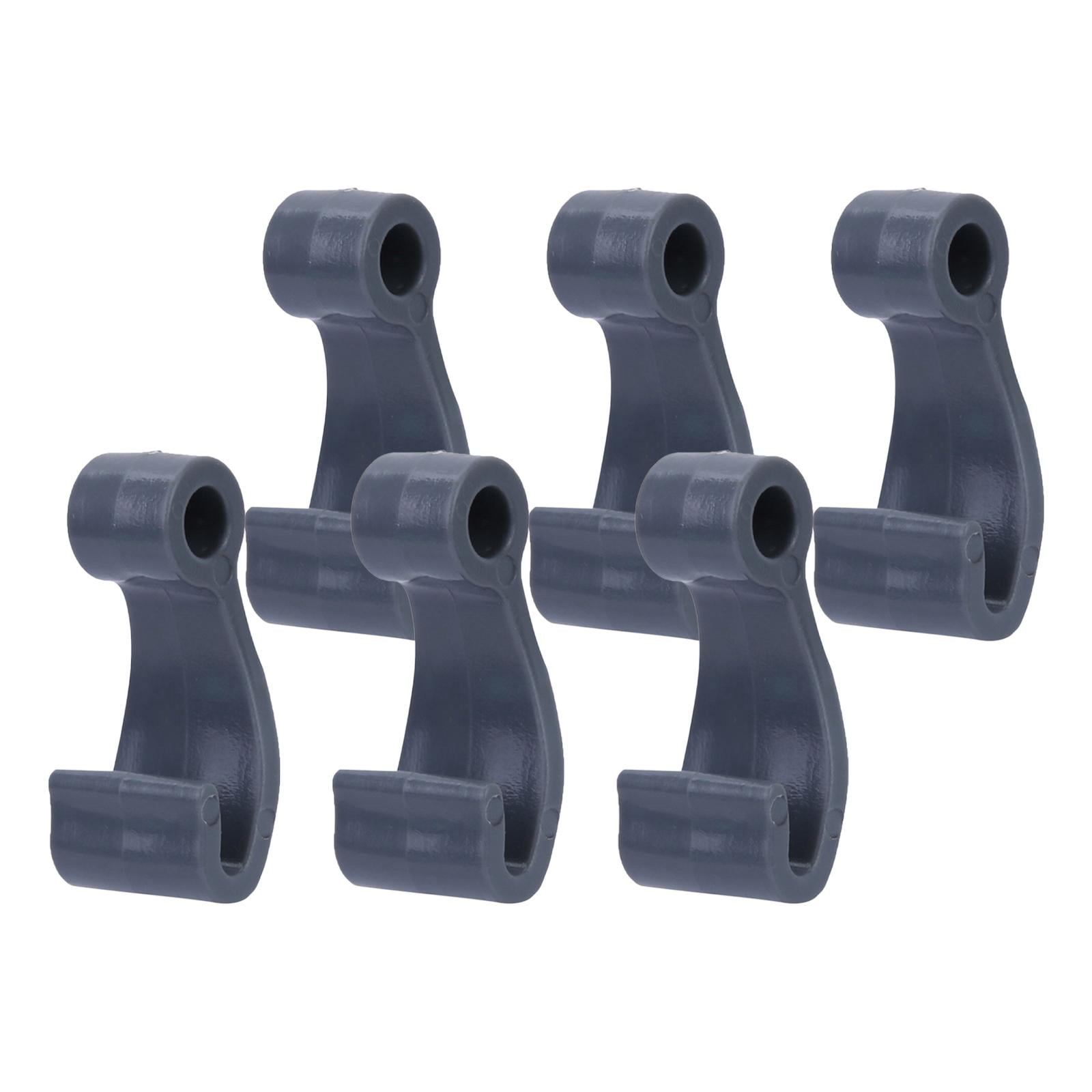 harayaa 3x 6 Pieces Bungee Shock Cord Hook J Hooks Multifunctional Kayak Attachments Black Lashing Hooks for Kayaks Accessories Paddle Canoe Repair