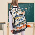 thumbnail image 7 of FORMRS School Backpack 17" Student Travel Bag with Laptop Compartment, Blue Sardines Pattern, 7 of 7