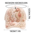 thumbnail image 7 of 2026 Marine Life Printed Baseball Cap, Ocean Creatures Embroidery Cap, Garden Morning Baseball Cap,Adjustable Lightweight Casual Soft Cotton Sun Hat for Women(Seahorse), 7 of 7