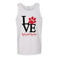thumbnail image 2 of Wild Bobby, Love My Dog Stole My Heart Red Pawprints Pop Culture Mens Graphic Tank Top, White, 2XL, 2 of 3