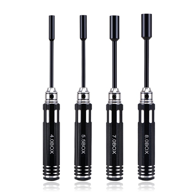 Destornillador de tuercas hexagonales Speravity 4 Uds. Metal negro