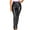 Black, variant on Pxkloy Womens Split Hem Faux Leather Leggings Workout High Waist Mini Flared Tights Casual Stretchy Pleather Pants Comfy Pu Workout Yoga Pants Clearance Black,S
