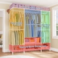 thumbnail image 3 of Ulif E3 Heavy Duty Garment Rack, 4 Tiers Freestanding Closet Organizer System with 5 Shelves, Metal Closet Organizer and Storage System for Clothes, Max Load 850lbs, 58.4"W x 15.7"D x 77.3"H, White, 3 of 8