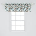 thumbnail image 2 of Ambesonne Medusa Window Valance, Crabs Octopus Shells Sea, 54" X 18", Turquoise Brown, 2 of 3