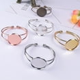 thumbnail image 4 of 6 Pcs Plateau de Bracelet Rond en Cuivre Argenté Fournitures de Fabrication de Bijoux pour Femmes Artisans, 4 of 8