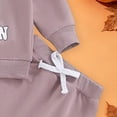 thumbnail image 5 of yboeqw Toddler Baby Boys Clothing Outfits 2 Piece Trendy Print Long Sleeve Round Neck T-Shirt and Relaxed Fit Pants Sets Purple,Size 18-24 Months, 5 of 7