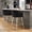 Black, variant on Farini Upholstered Counter Height Bar Stools Set of 2, Mid-Century Barstools with Metal Frame for Kitchen Island or Living Room, Black