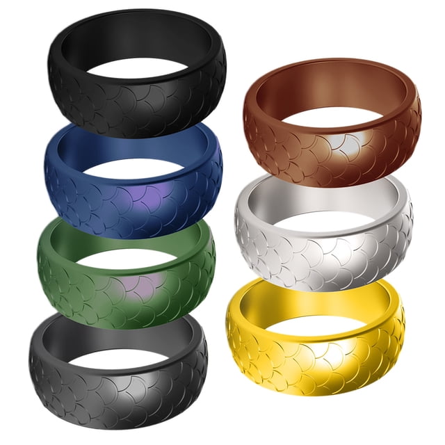 Anillos de silicona Sunnimix 7 piezas para hombres deportivos Talla 12