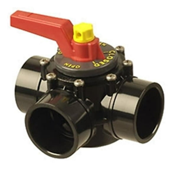 Praher Plastics PROV32000 2 x 2.5 in. 3 Ports Valve with VF2 Series Bushings