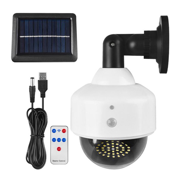 Lámpara Monitoreo de simulación de inducción de cuerpo de luz de cámara falsa solar LED para el hogar (A)