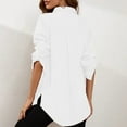 thumbnail image 5 of Plus Size Tops Womens Button Down Blouses Casual Turndown Collar Neck Summer Pocket Gradient Regular Long Sleeve, 5 of 9