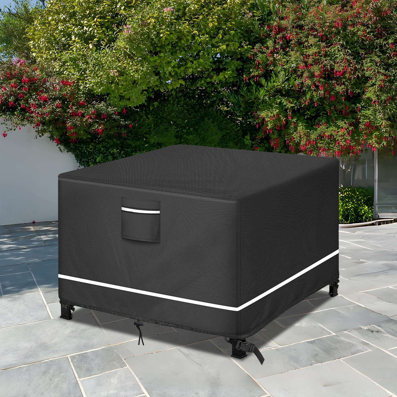 Patio Furniture Covers Waterproof, Heavy Duty  Outdoor Furniture Covers for Outside Sectional Table Set,Tear Resistance and Anti-UV, Black with White Border