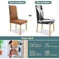 thumbnail image 6 of Dining Chair Covers Set of 4, Washable Soft Polyester Seat Protertor, Removable Stretch Parsons Chair Slipcovers for Home, Hotel, Party, Geometry Black, 6 of 6