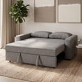 thumbnail image 2 of Sofá Cama Reclinable Matrimonial Easy Living Livorno Gris de 3 posiciones con cojines, estructura de madera de pino y tapizado en tela poliéster, 2 of 6