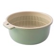 thumbnail image 1 of Fruits Vegetables Washing Basket, Round Double Layer Drain Basin Strainers Kitchen Strainer Colander Bowl Set for Fruit Vegetable Washing, 1 of 8
