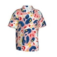thumbnail image 2 of Daiia Abstract Leopard Print Hawaiian Shirt for Men Gentle Cotton Regular Short Sleeve Casual-Medium, 2 of 9