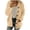 Khaki, variant on FEIIBMOYRIA Women Cardigans Women Side Pockets Soft Fleece Solid Color Long Sleeve Cardigans Loose Open Front Button Placket Casual Daily Lounge Outing Warm Outerwear