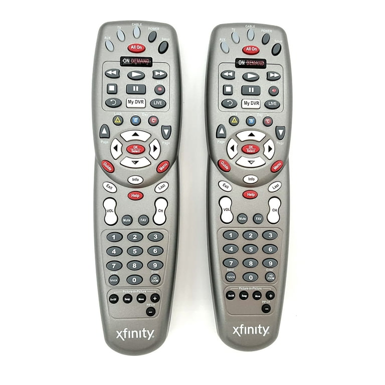 2 Pack Replacement Xfinity Comcast Remote Control for DCT Series Receivers Silver