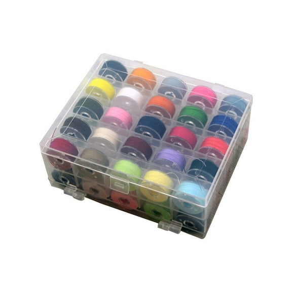 Tersarium 36 Grids Storage Box and 36 Colors Bobbin Thread Sewing Thread Sewing Machine Supplies Storage Box Holder for Home