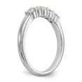 thumbnail image 6 of 14K White Gold Ring Band Wedding Diamond Lab Grown Round, Size 5, 6 of 8