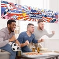 thumbnail image 5 of World Cup Soccer 2026 Backdrop Banner, World Cup Soccer Banner Flag for America, US Fabric Flag Banner Background for Garden Table Wall Indoor Outdoor Home Party Decorations, 5 of 7